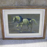 Draught horse signed Elsa Desportes