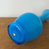 Vase opaline turquoise vintage