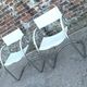 Pair of vintage tubular armchairs, designer seating furniture