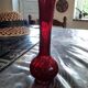 Vase soliflore en verre soufflé rouge ruby