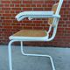 Cesca Chair model with armrest in white