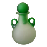 Green eared vial made of Murano glass paste