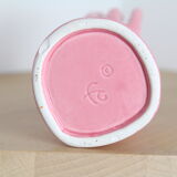Hand pink ceramic ring sizer doilies