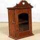 Wall display case - old art deco clock box in burmese teak