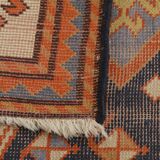 Tapis d'orient caucasien ancien fait main kazak 160 X 100cm