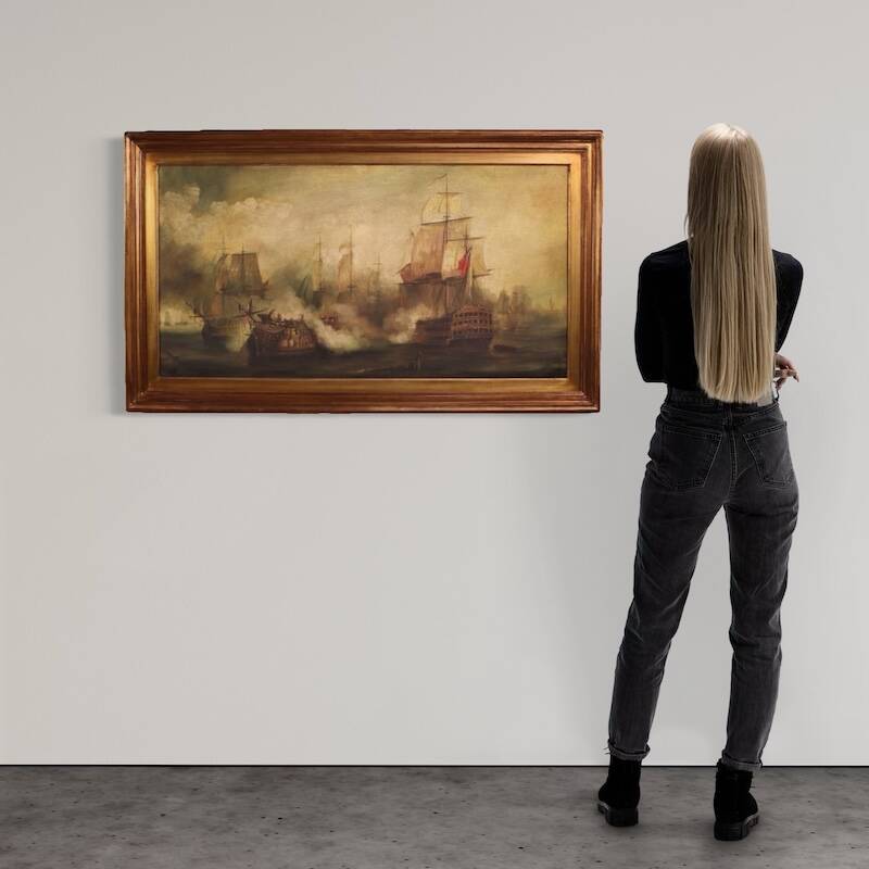 Peinture maritime française du XXe siècle Bataille de Trafalgar