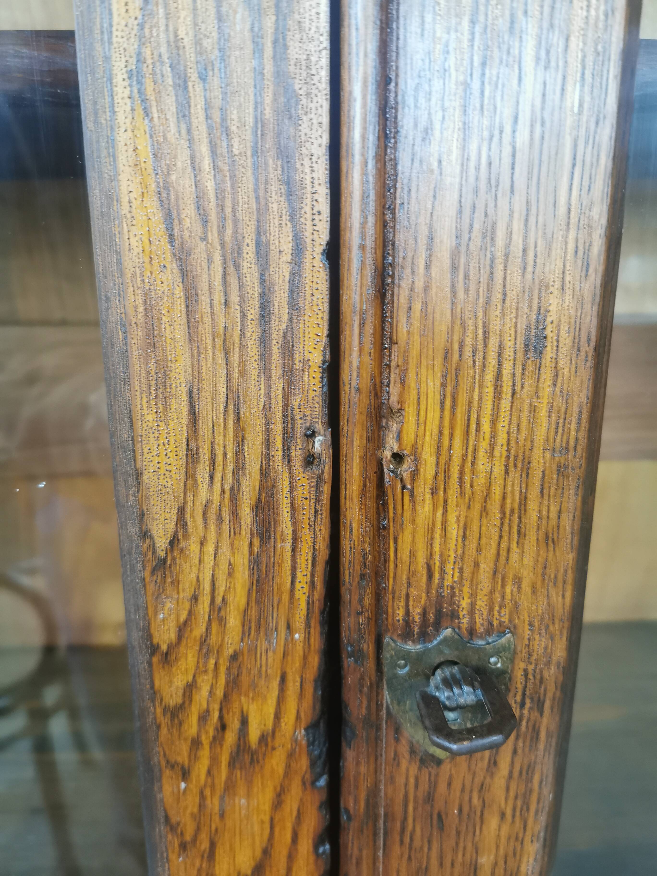 Display cabinet, oak bookcase from the 20s