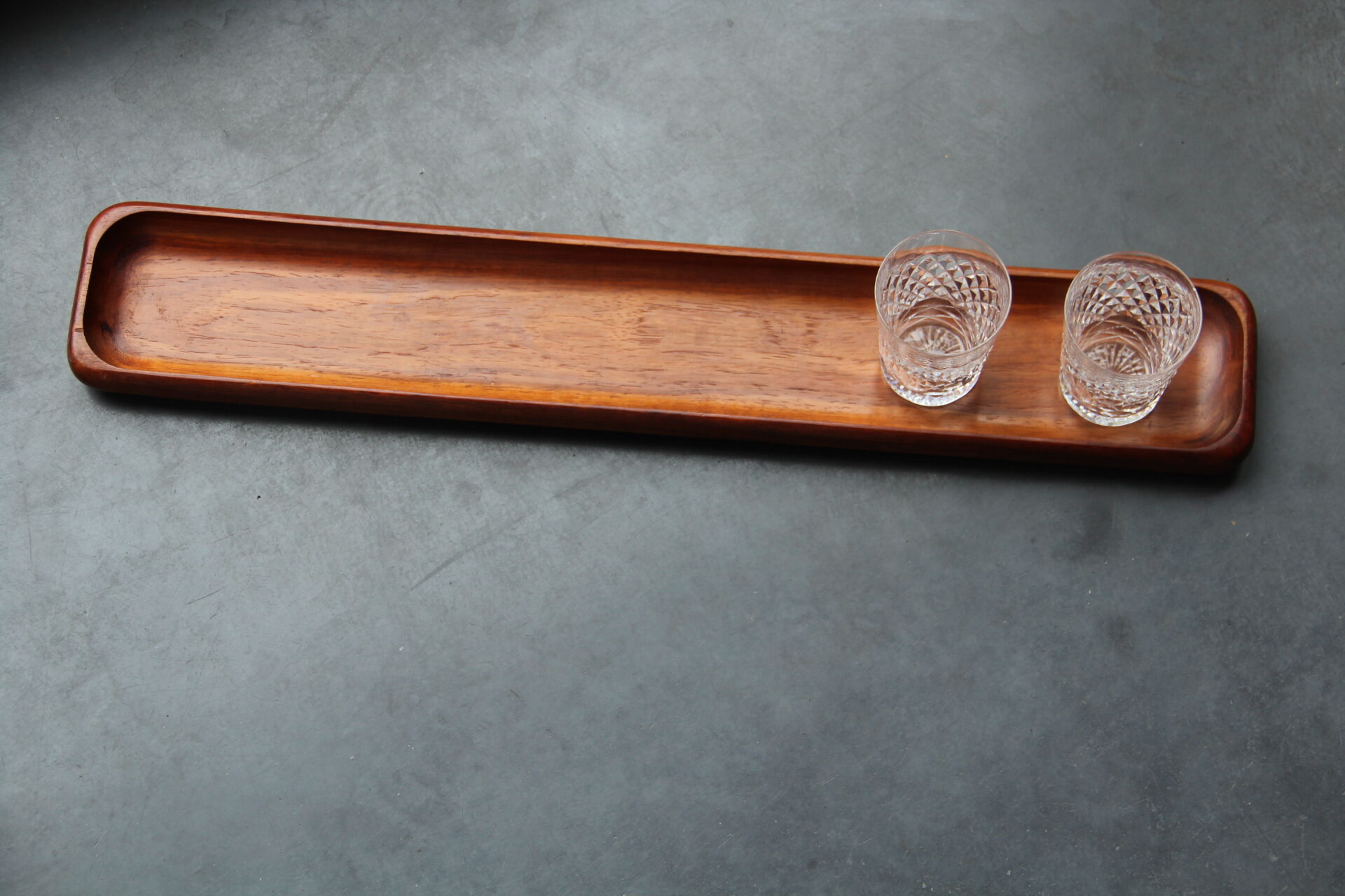 Exotic wood appetizer platter