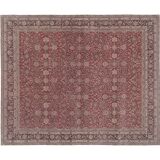 Hand Knotted Contemporary Large Turkish Oushak Rug with Mid-Century Design