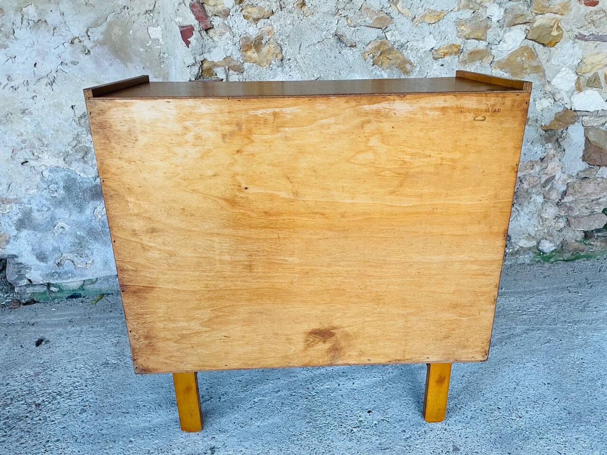 Vintage Scandinavian style oak chest of drawers circa 70's