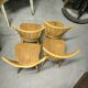 Set of 4 ERCOL chairs, Elm and Beech, 1960
