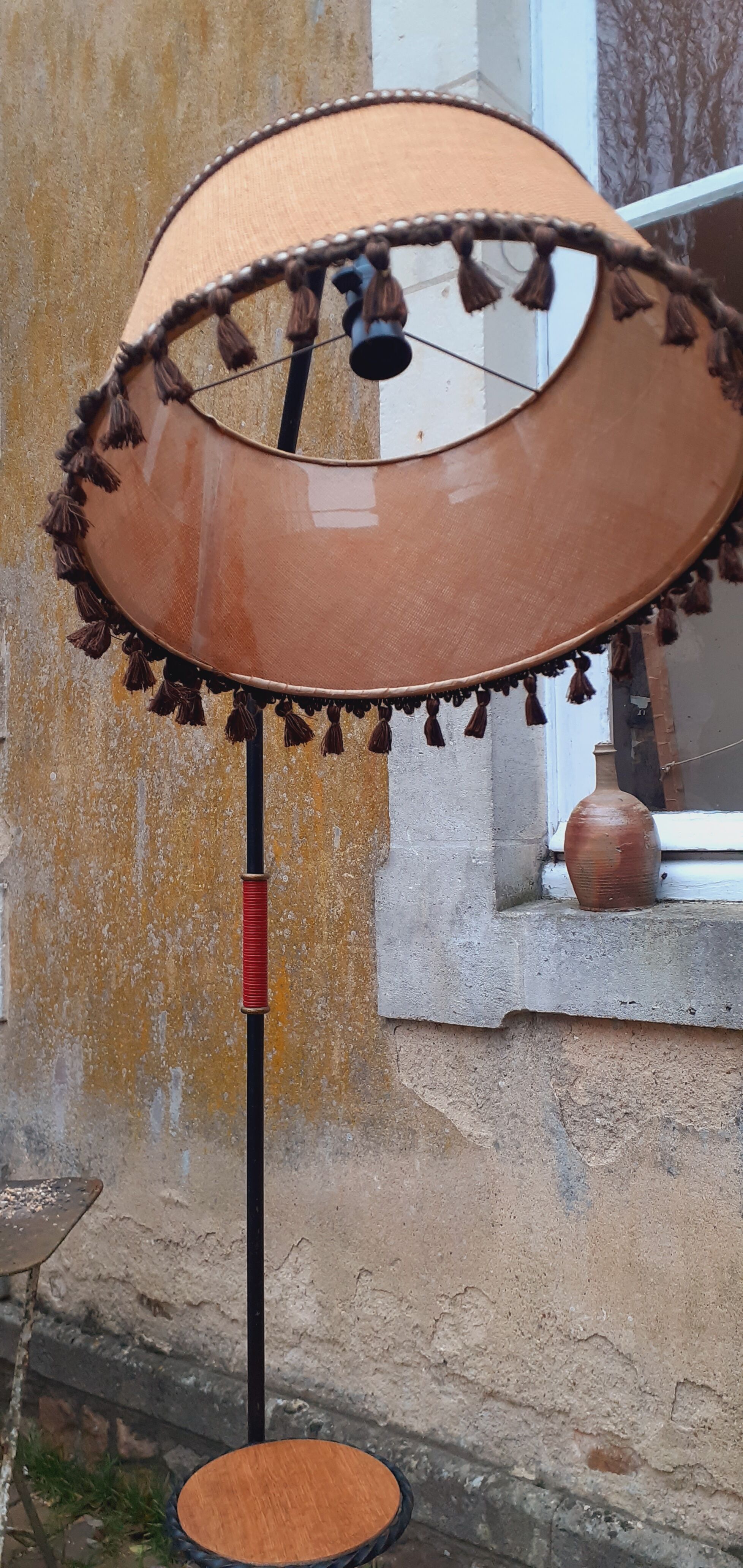 Lampadaire, liseuse vintage année 60 fer forgé