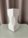 Vintage Sculptural White Ceramic Vase | Postmodern / Memphis Style