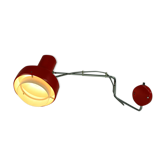 Wall light in red metal by Napako, Czechoslovakia 1960