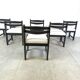 Lot de 6 chaises vintage années 70