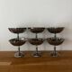 Vintage set of 6 finely engraved stainless steel bowls.