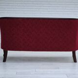 Années 1950, canapé danois 2 places, très bon état d'origine, bois de frêne.