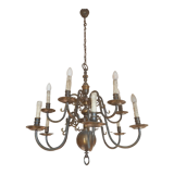 Lustre hollandais à 2x6 branches