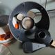 Complete fondue set from the 70's in cast iron - le creuset
