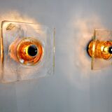 Pair of Albano Poli wall lamps for Poliarte, Italy, 1970