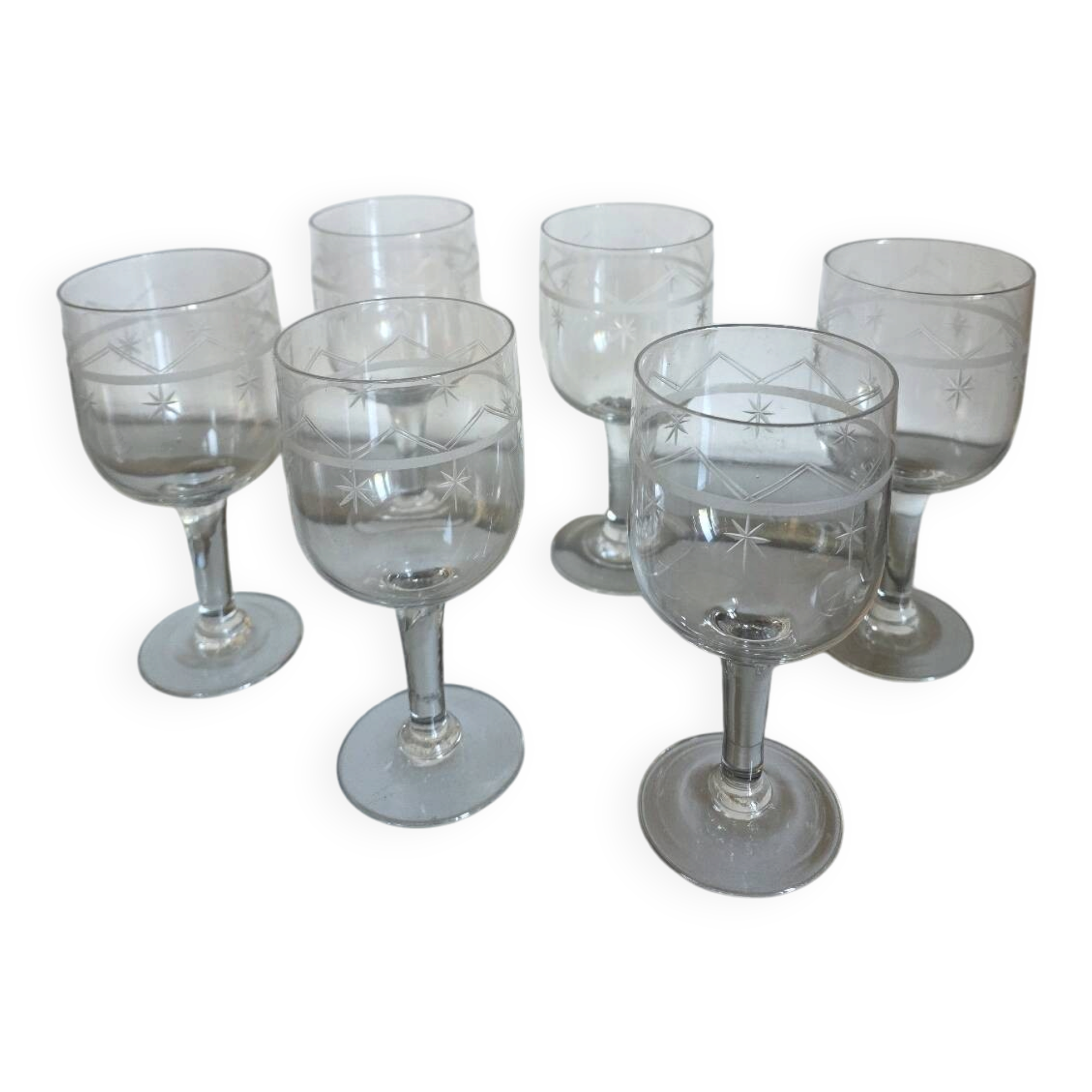 Engraved vintage glasses