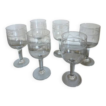 Verres vintage gravés
