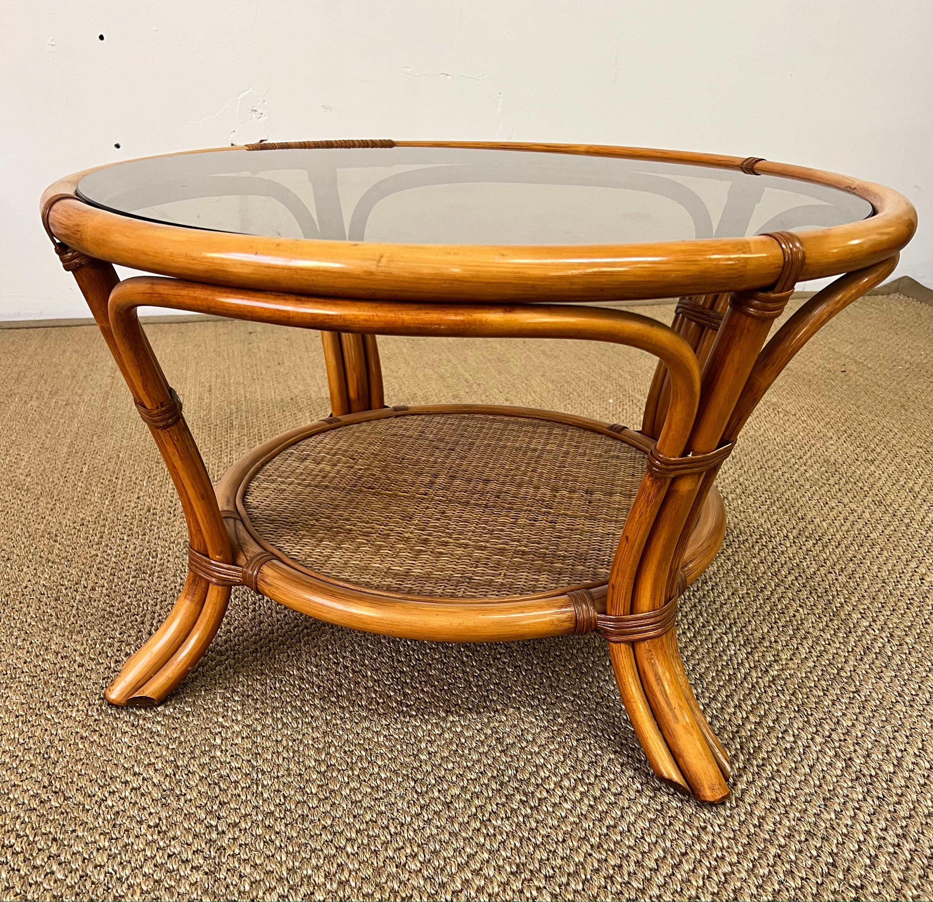 Rattan coffee table