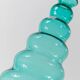 Turquoise Murano Glass Vase by Enrico Coveri, 1980s Italy – Wavy Bubble Silhouette in Transparent Glass