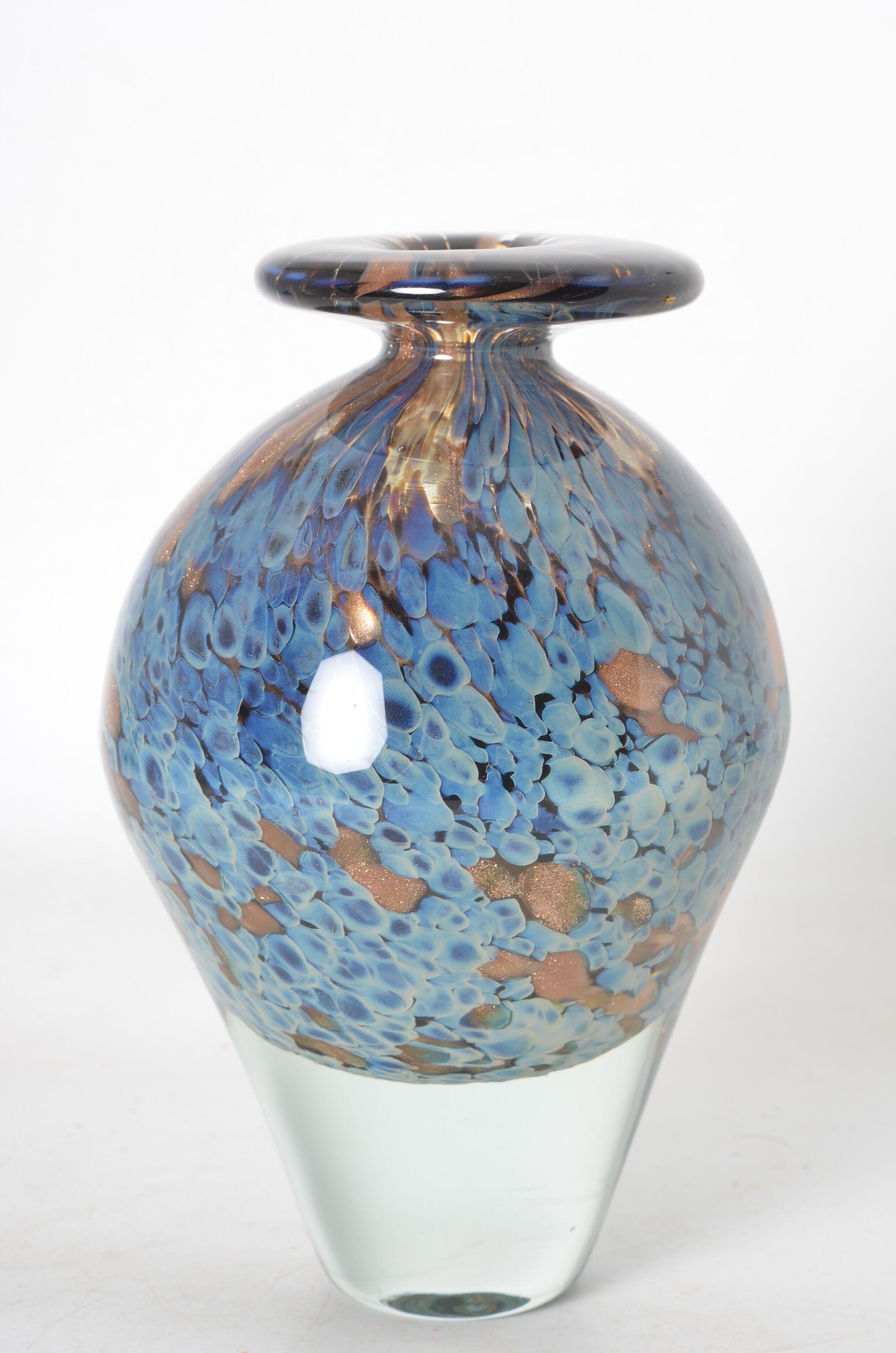 Biot glass vase by Michele Luzoro