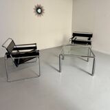 Antique glass and metal coffee table, Italian design from the 70s, vintage