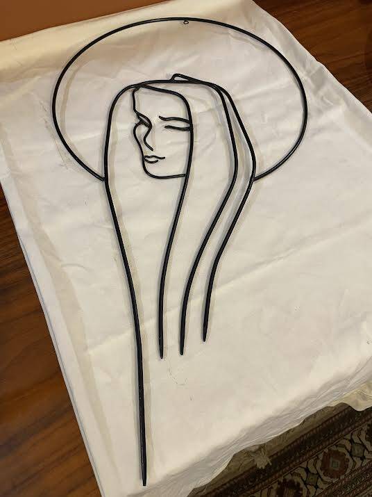 Wrought iron wall decoration