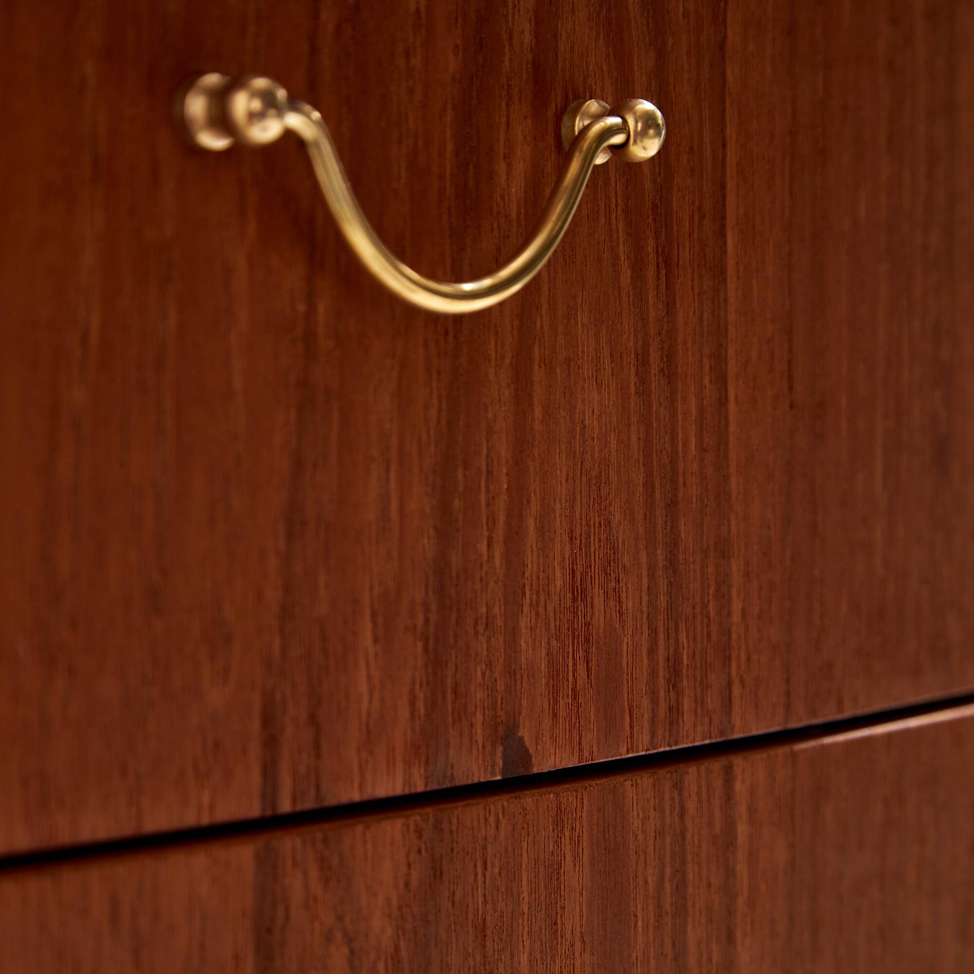 Restored commode in teak and beech.