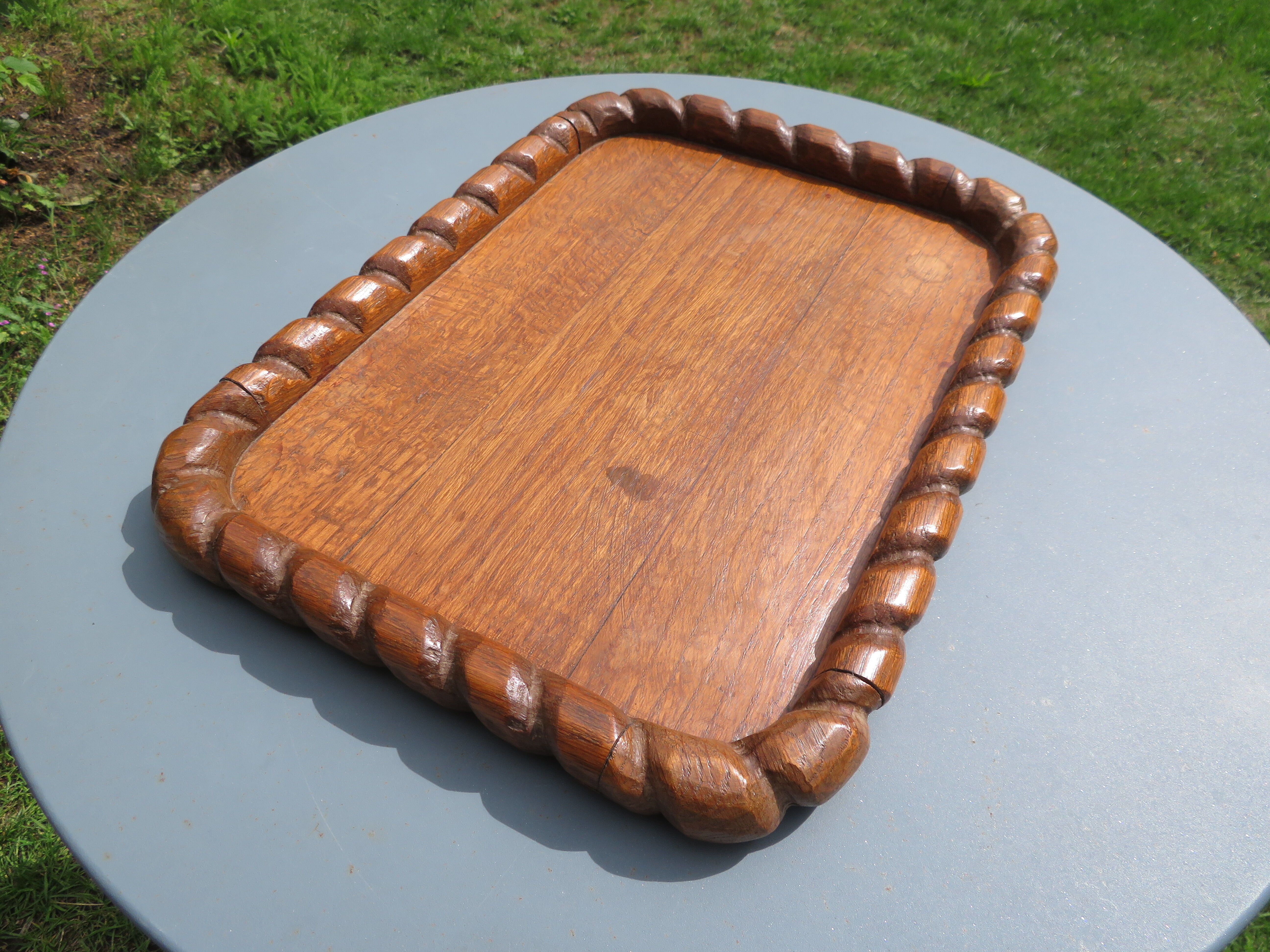 Solid wood tray from the 1940s-50s.