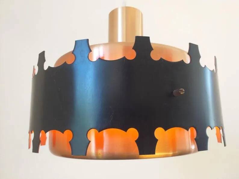 Midcentury Pendant in Style of Jo Hammerborg, Denmark, 1970s