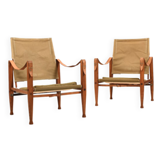 Paire de fauteuils Safari par Kaare Klint