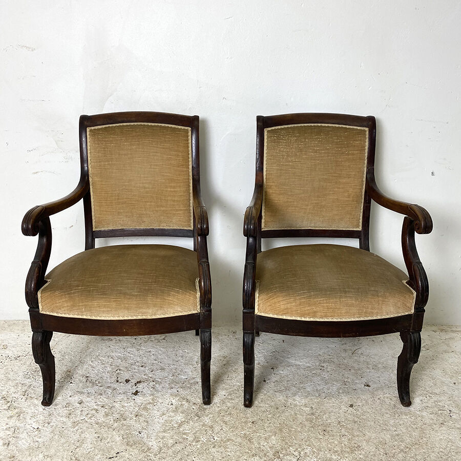 Paire de fauteuils Louis Philippe