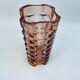Large pink glass vase in Art Deco style