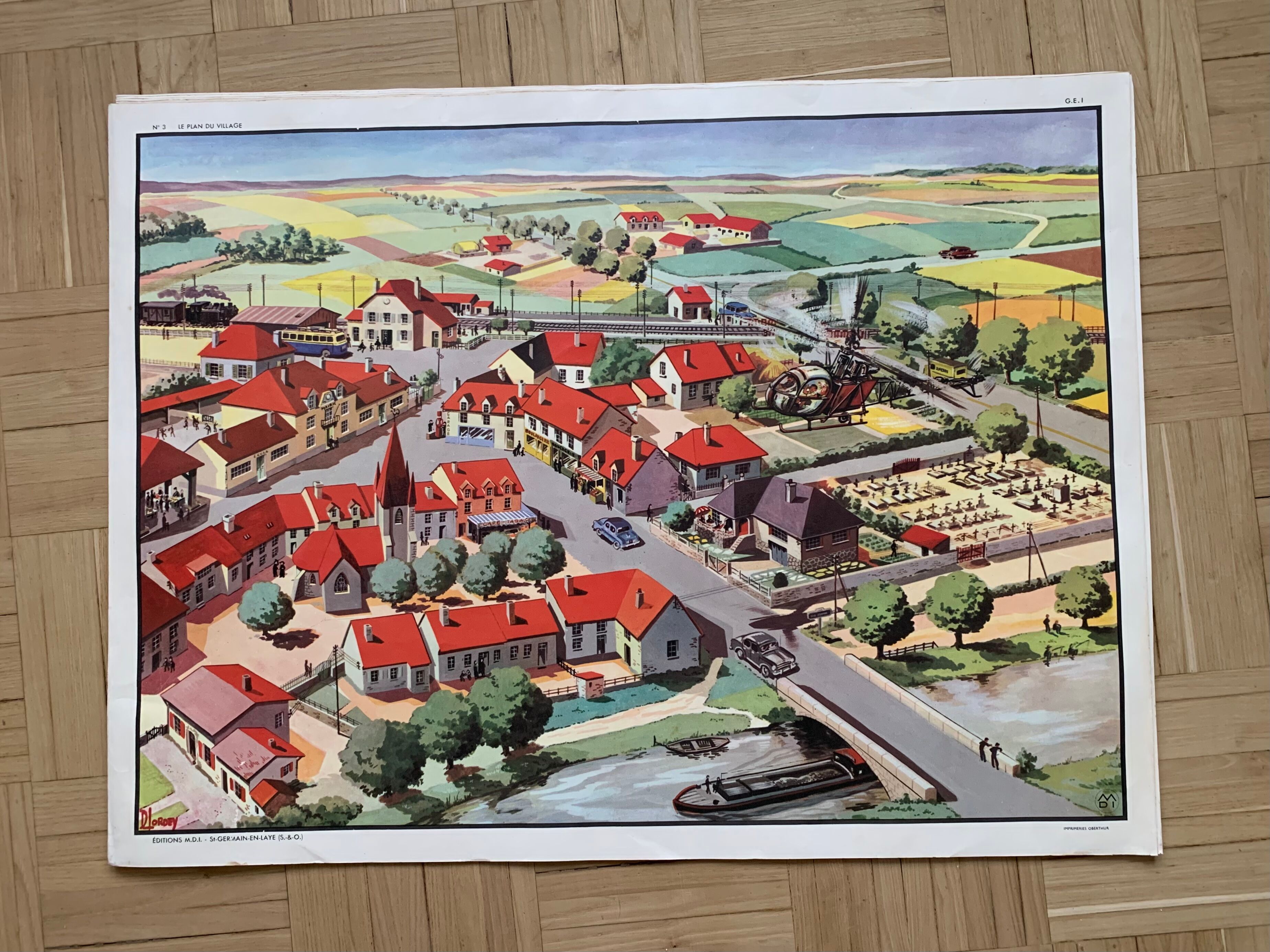 Pedagogical school poster frame