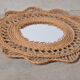 Sun mirror in woven rattan, 60 cm