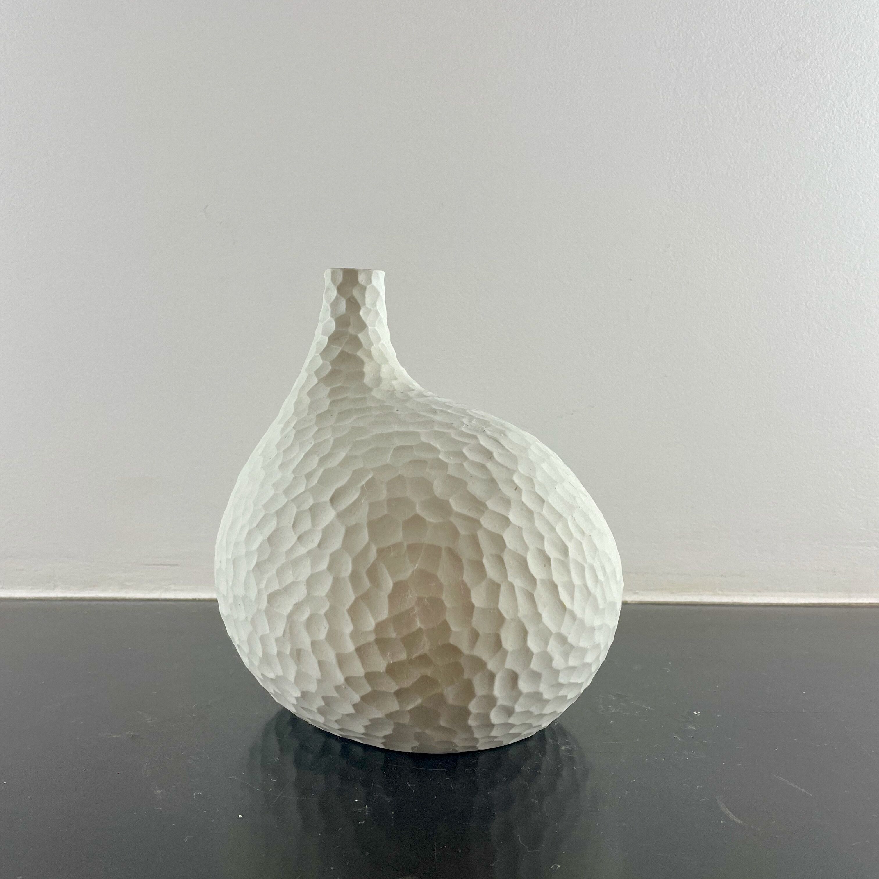 Hammered ceramic vase