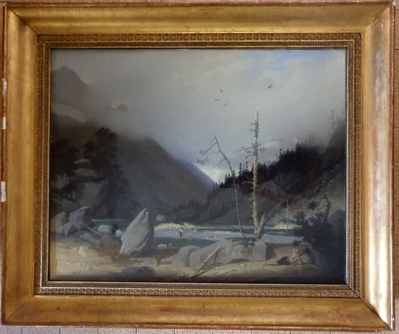 Alphonse de Saint-Beaussant (born in 1842) Pastel on paper mounted on canvas - Sinner