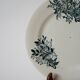 Set of 5 flat plates in terre de fer salins 19th century