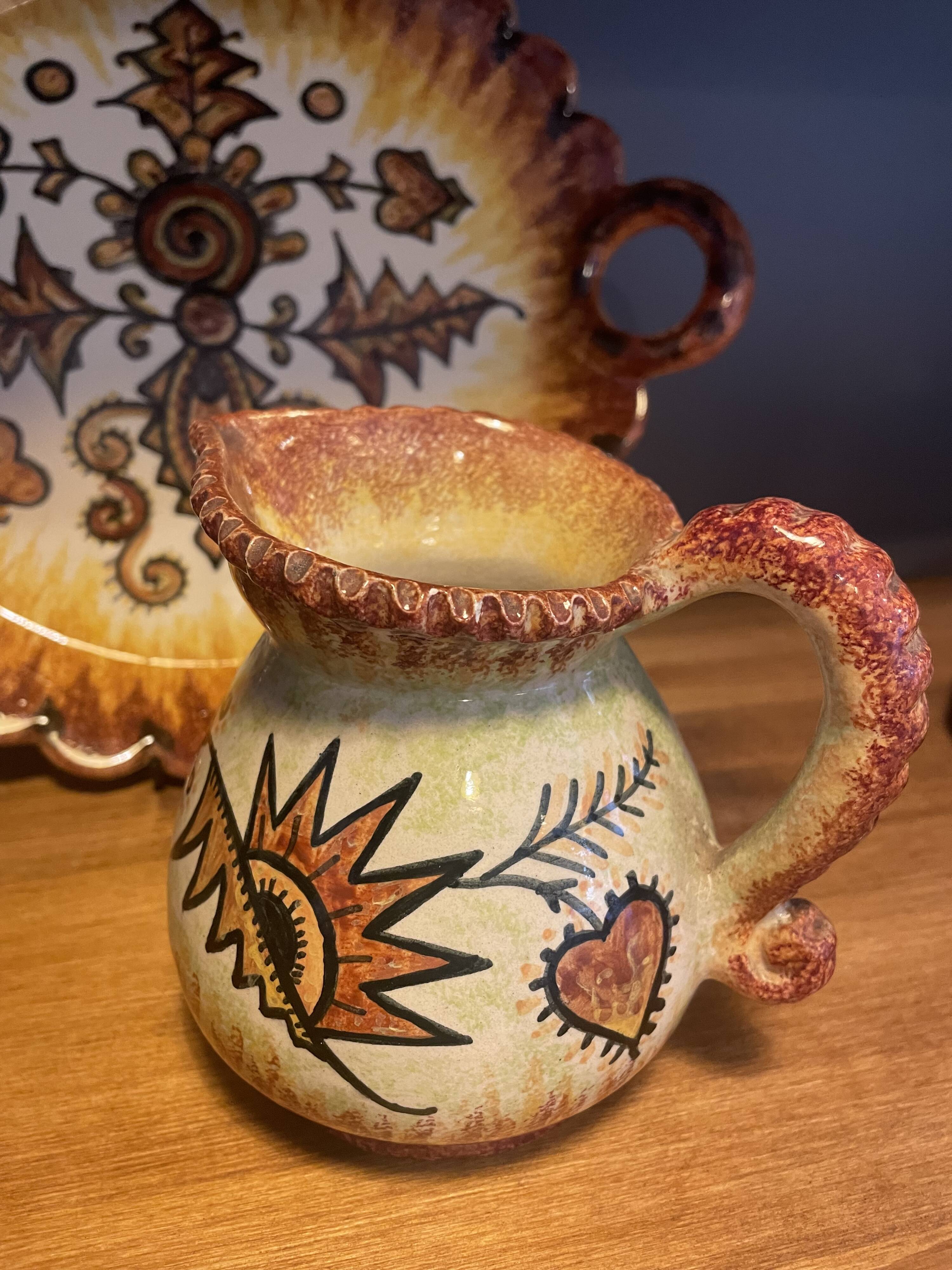 Milk jug signed P. Fouillen