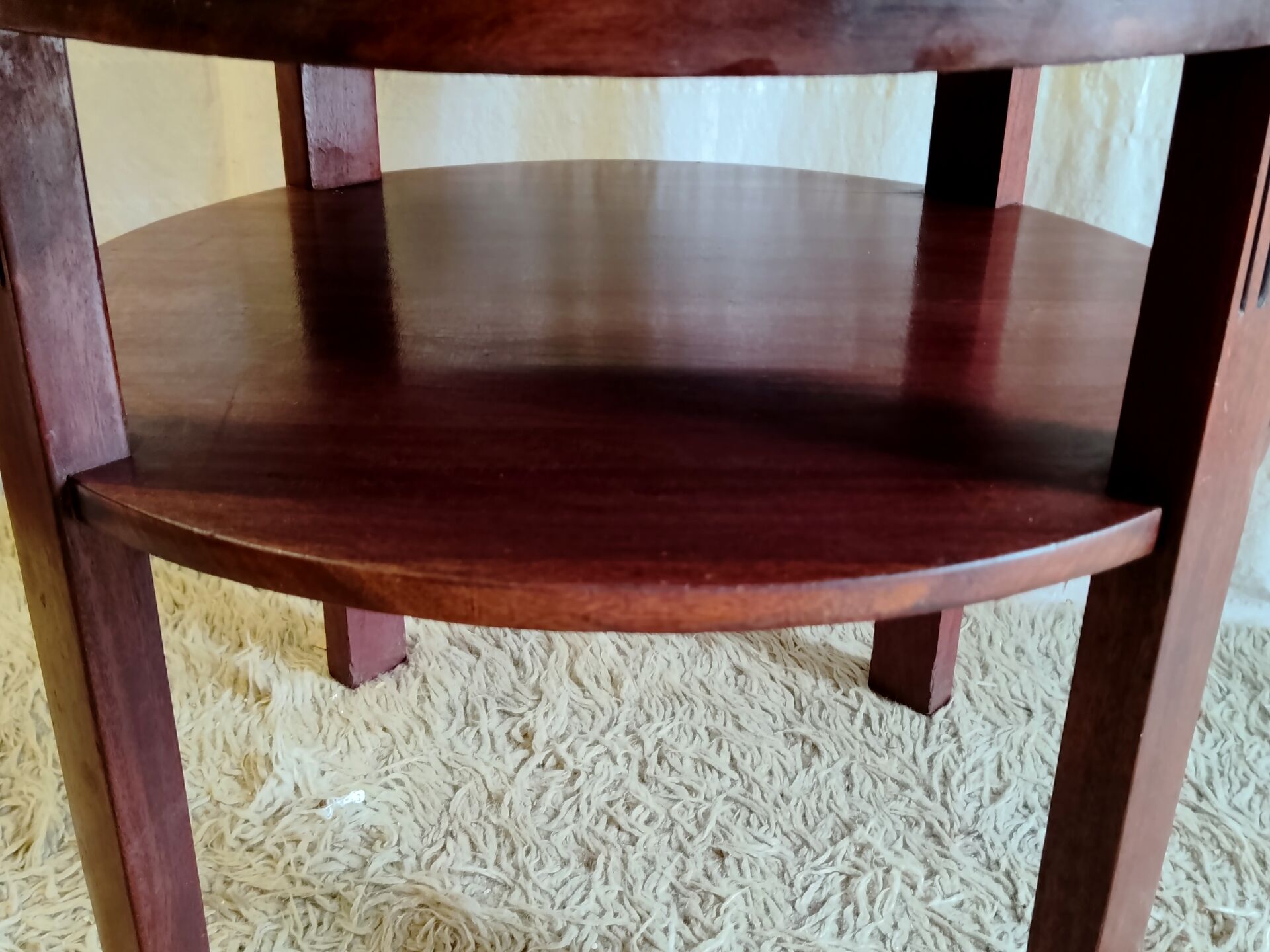 Art Deco side table in solid wood - 1940s/50s