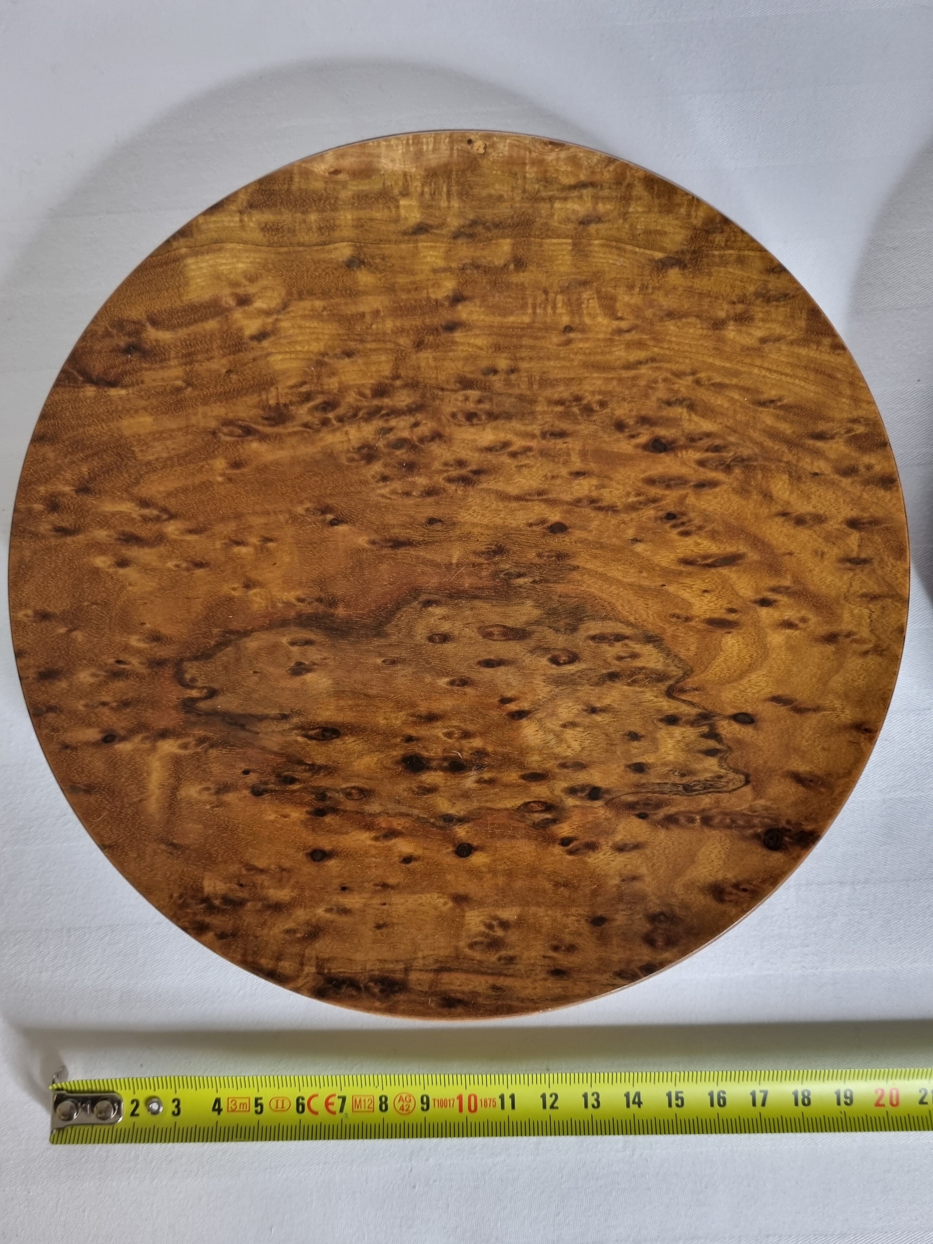 Set of 6 wooden plates "Lapacho" from South America, 20 cm