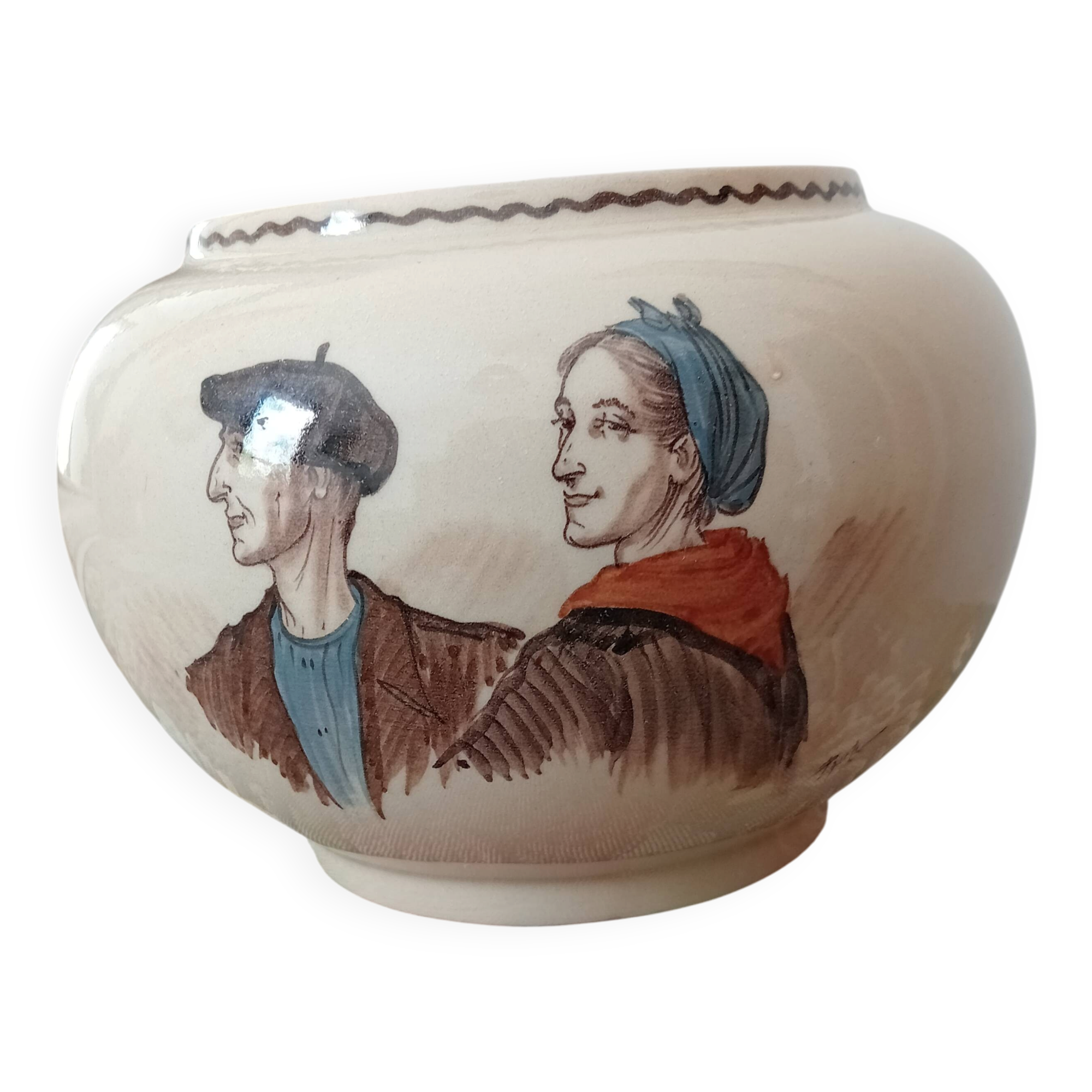 Vase from the Cazalas factory, signed Paule Douau.