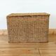 Vintage woven wicker trunk
