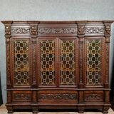 Renaissance-style walnut library, circa 1850