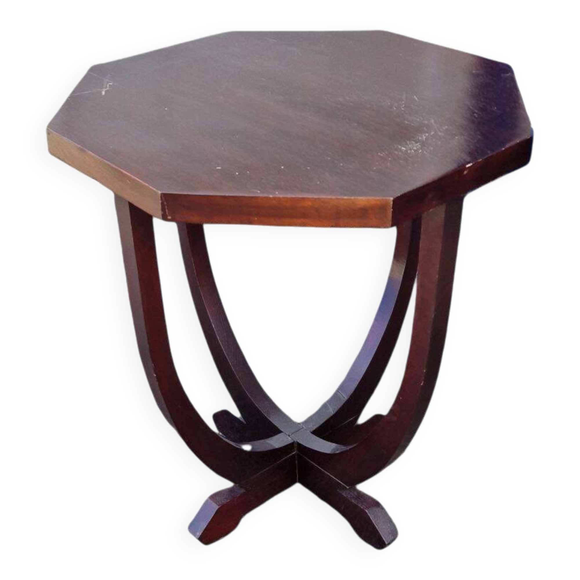 Small Octagonal Art Deco Pedestal Table