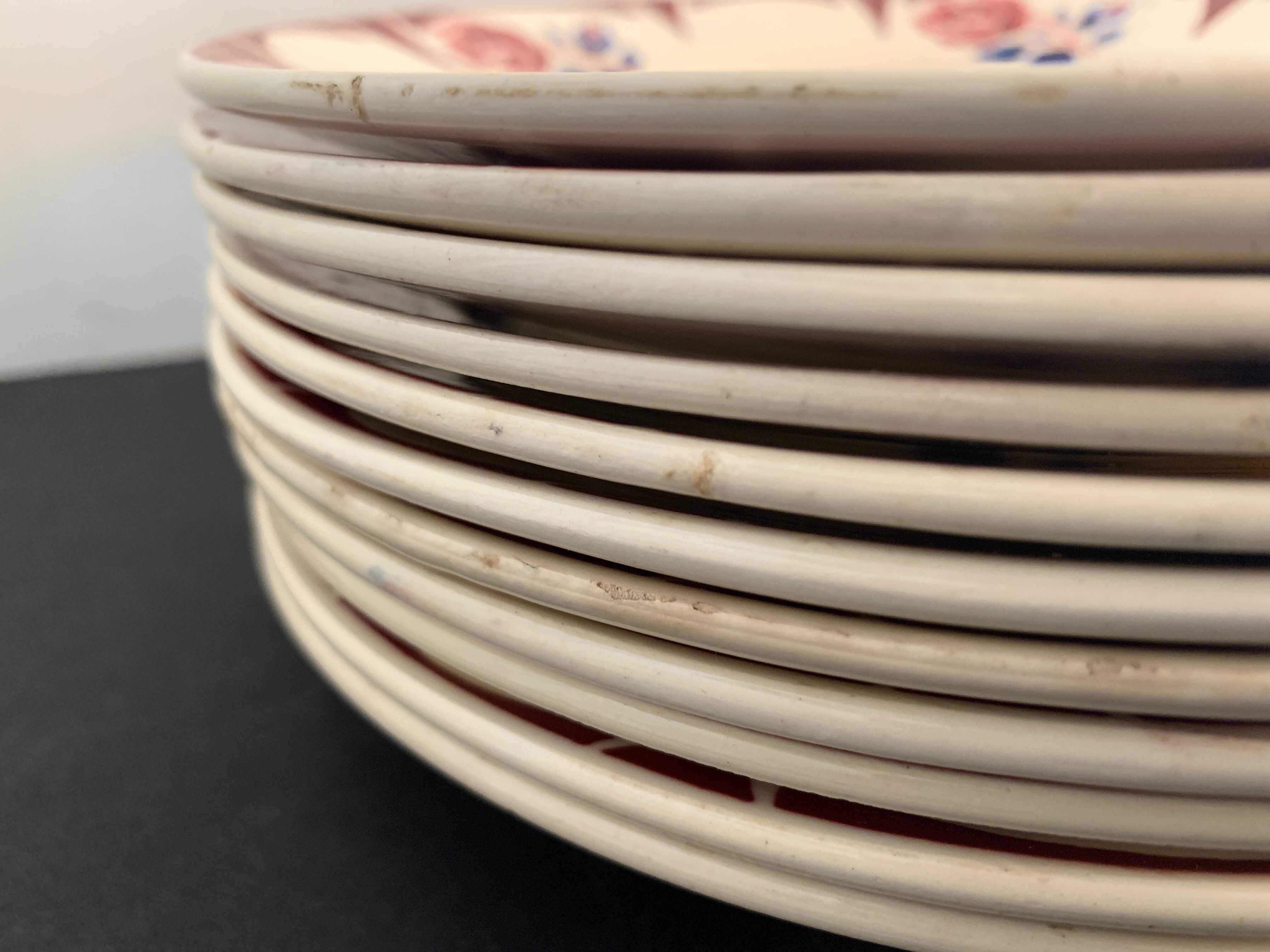 11 Flat plates Badonviller art nouveau